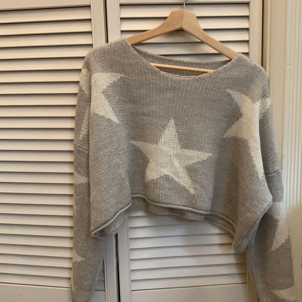 cropped star sweater
